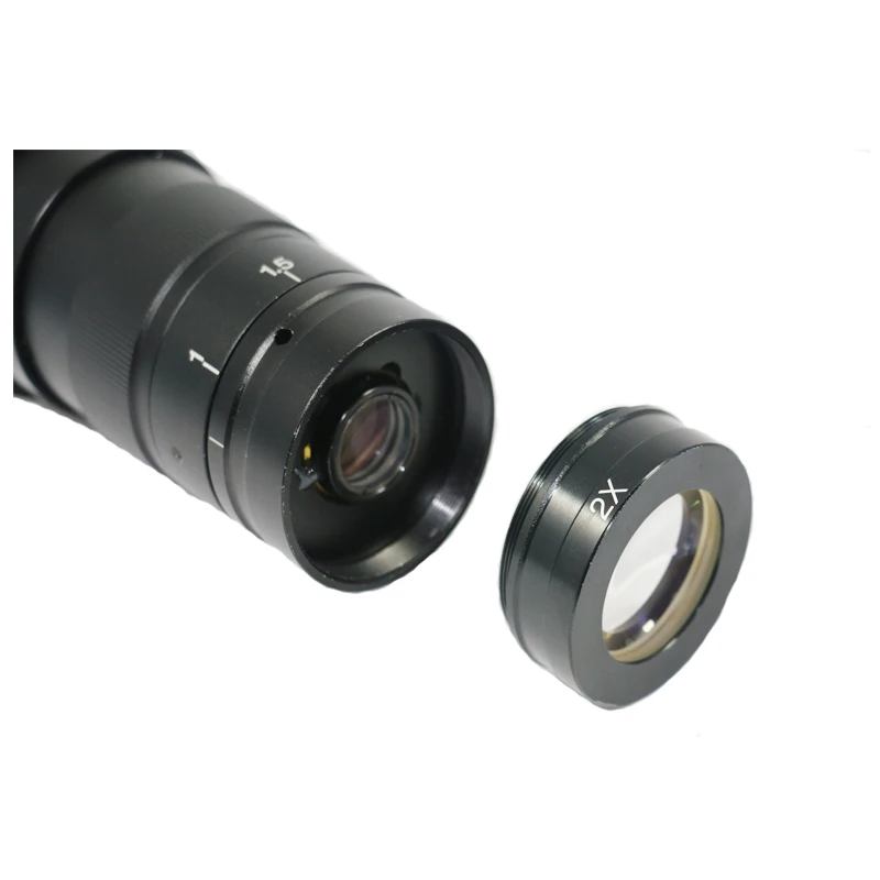 10X-180X увеличение зум C-mount объектив + 0.5X 2X 0.35X Барлоу Вспомогательный для