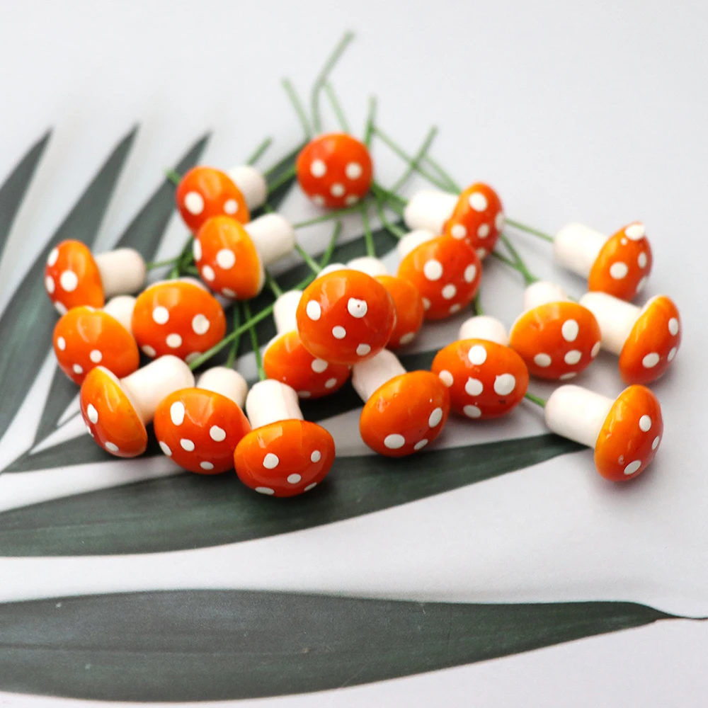 20 шт. милый мини грибок на палочке из пенопласта цветочный горшок для украшения