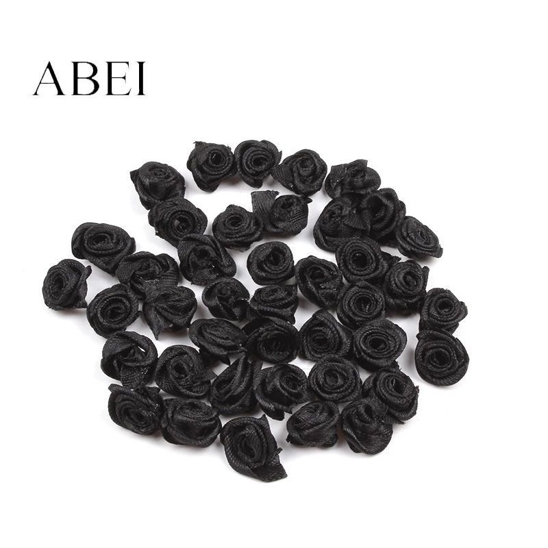 

100pcs 15mm Black Rose Artificial Silk Flower Head DIY Fashion Craft Project Accessories Wholesale