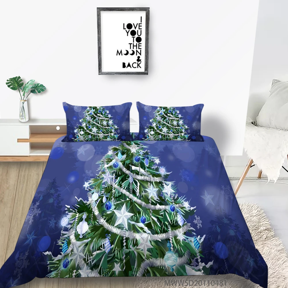 

Milsleep 2021 Festival Christmas Tree Unique Print Bedding Sets Duvet Cover Sets US/AU/UK Size
