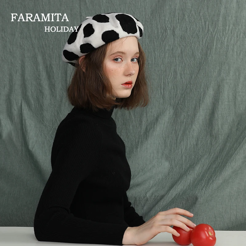 Фетровые береты ручной работы Faramita для женщин и детей праздничные милые шапки