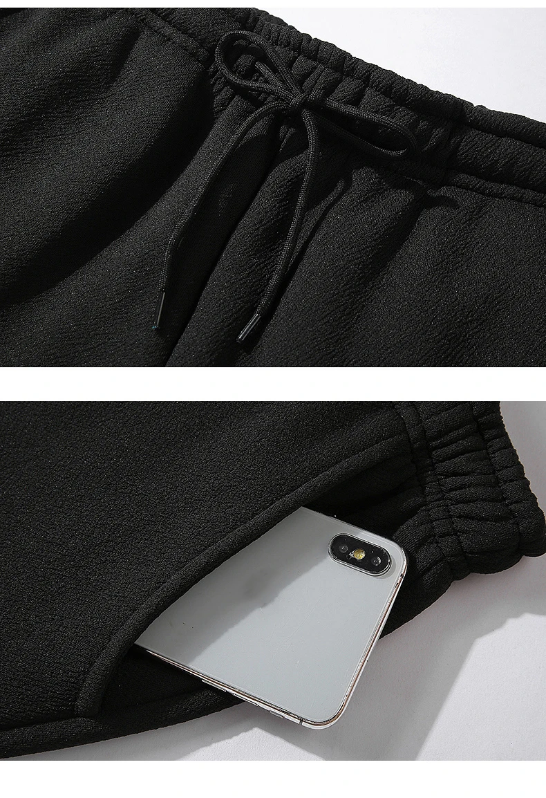 

Thicken Sweatpants Winter Men's Plus Velvet Padded Trousers Slim Large Size Warm Pants Solid Trend Sports Jogges