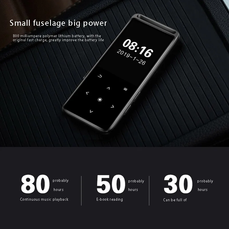Bluetooth 5,0 MP3 плеер без потерь 16 Гб HiFi портативный аудио Walkman с fm-радио электронная книга Диктофон MP3 музыкальный плеер