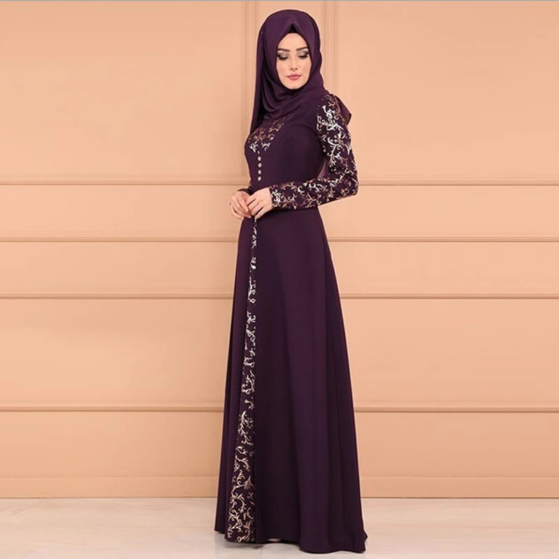 Халат Caftan Дубай ислам мусульманское Макси платье Abayas марокканский Катар Оман