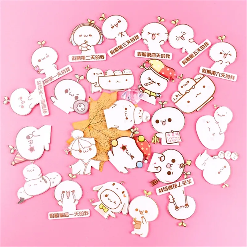 1 шт. мультяшный персонаж с длинной травой на голове акриловый значок Детская