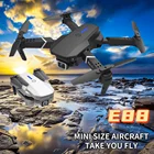 Профессиональный мини-Дрон E88 Wi-Fi HD 4k с камерой, режим удержания высоты, складной фотодрон, игрушки, Квадрокоптер, дроны