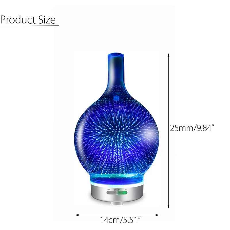 Лучшие предложения 3D ароматерапия машина увлажнитель красочный стеклянный