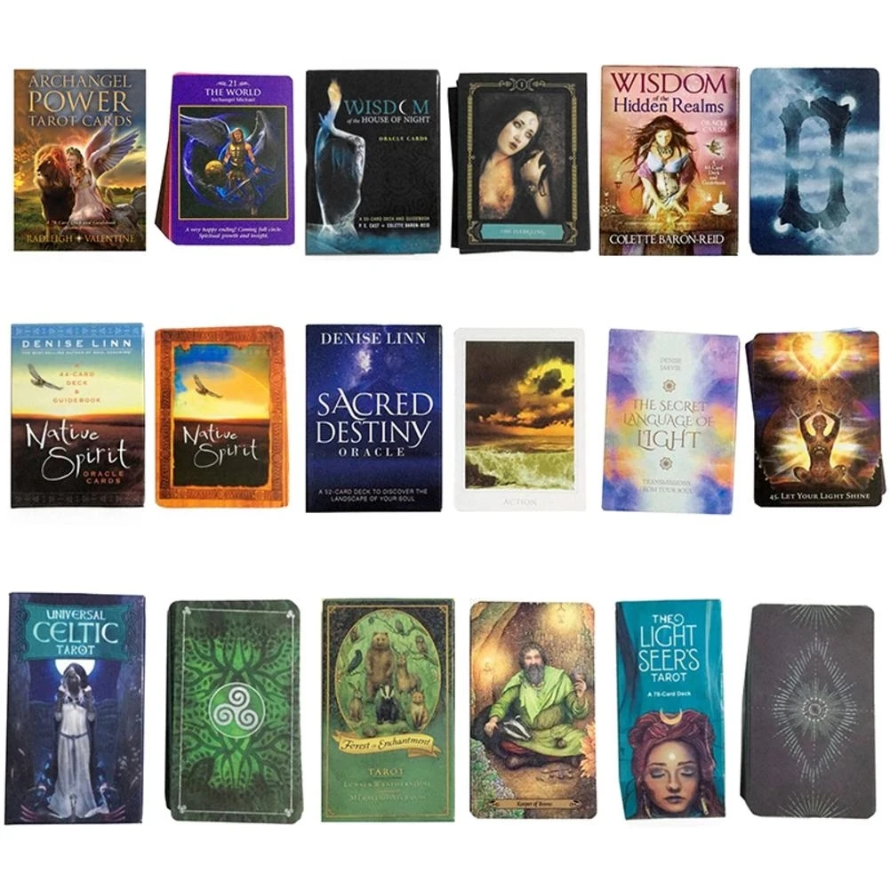 

Tarot Cards Set Divination Fate Oracle Full English Family Friend Party Playing Cards Deck with book Board Games Entertainment