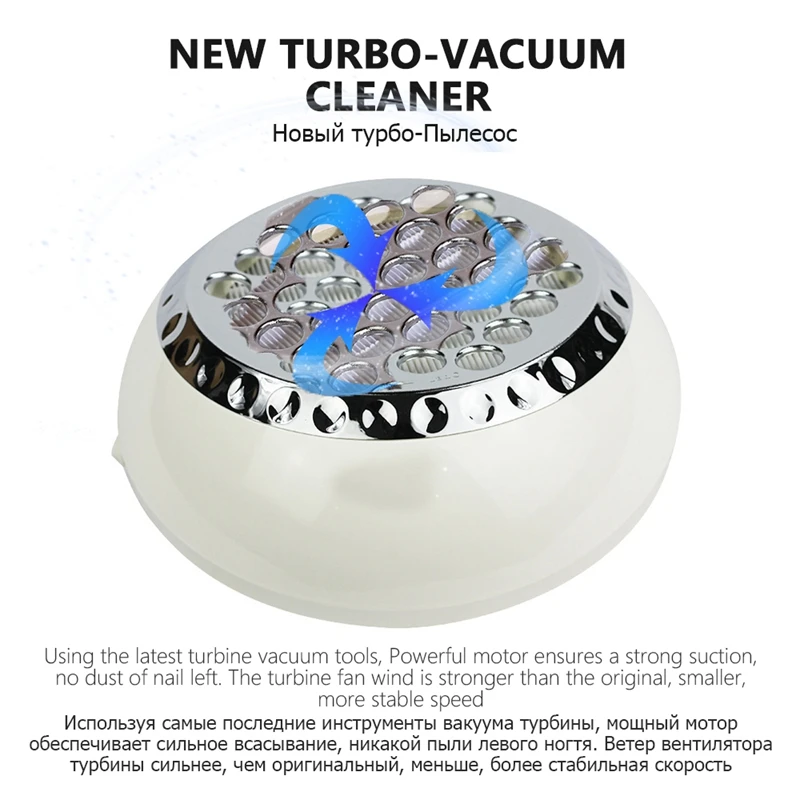 60 Вт турбинный пылесос для ногтей маникюра низкий уровень шума пылеуловитель