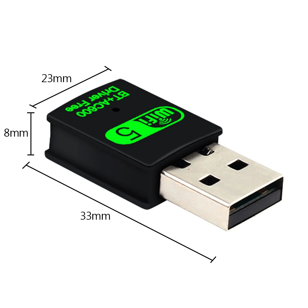 

600Mbps USB 2.0 WiFi Bluetooth-compatible Adapter Dual-Band Wireless Network Card Dongle Wireless Dual Band USB WiFi Adapter