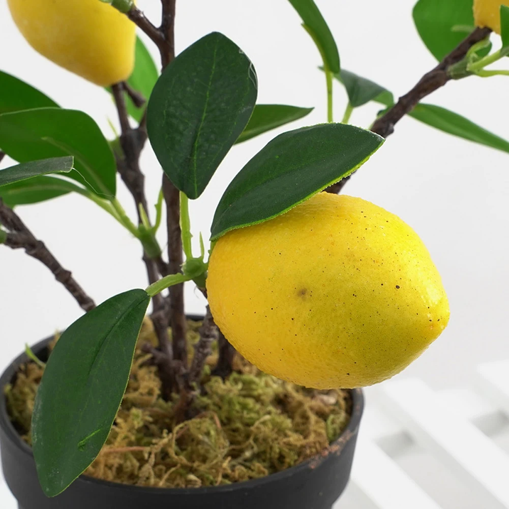 

Artificial Fruits Lemon Tree Simulated Lemon Bonsai Home Decoration Potted Plant Living Room Ornament Indoor Outdoor Office