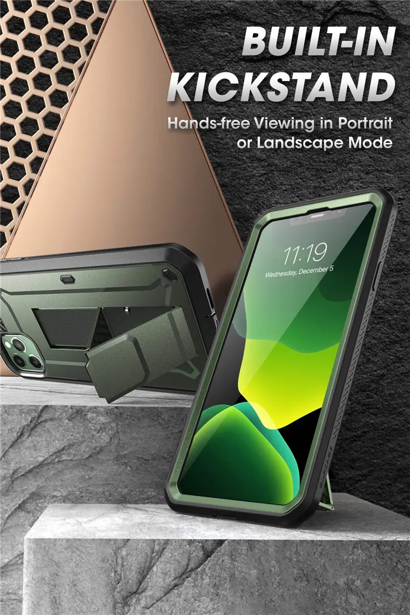 Для iPhone 11 Pro Max чехол 6,"() SUP чехол UB Pro цельная прочная кобура Чехол со встроенной защитной пленкой и подставкой
