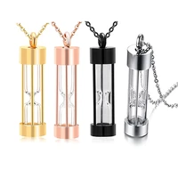 unisex religious time memory hourglass glass cremation jewelry urn necklace for ashes urn cremation jewelry keepsake memory