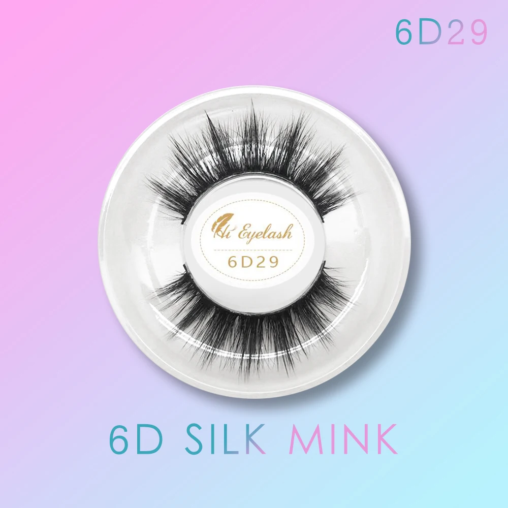 Накладные ресницы из искусственной норки Натуральные Искусственные 6D шелковые