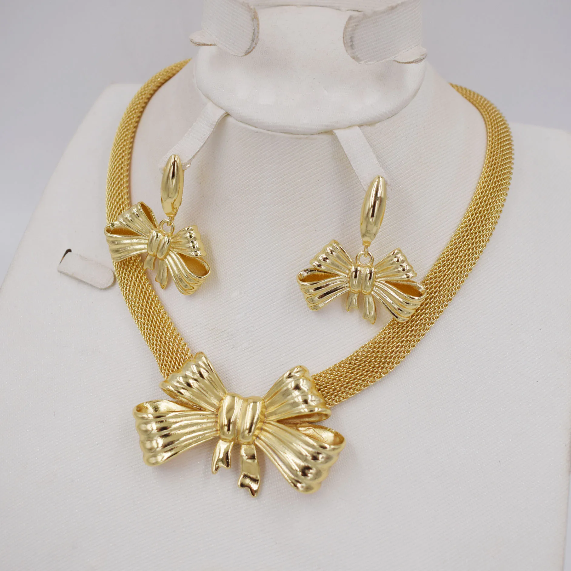 Новинка высокое качество Дубай золото большой ювелирный набор золотой цвет