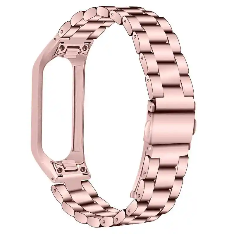 Rose pink Oulucci сменный металлический ремешок на руку из стали для samsung gear Fit 2 роскошный браслет для часов для samsung Fit e SM - Цвет: Rose pink