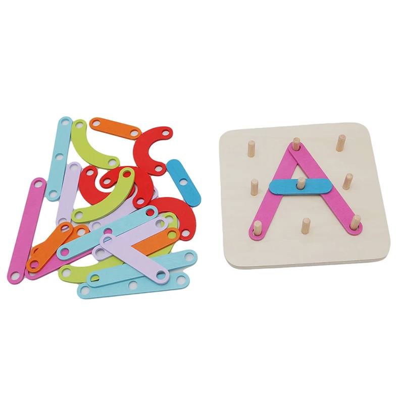 

Geometric Shape Column Set Digital/Letter/Animal Puzzle Wooden Toys Baby Imagination Early Learning Educational Toys Gift