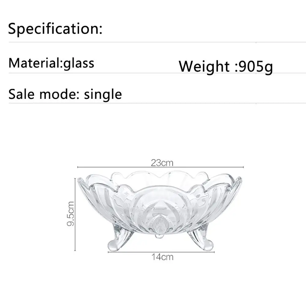 Хрустальный стеклянный фруктовый поднос современный журнальный столик для