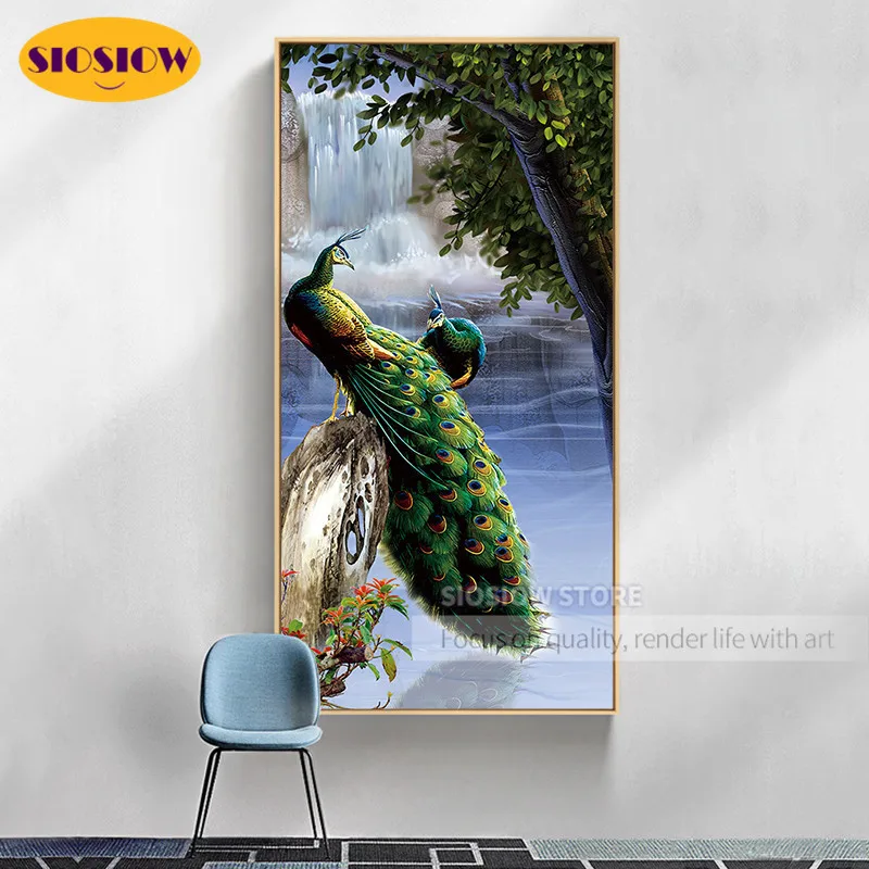 Набор для алмазной вышивки SIOSIOW 5D сделай сам мозаика из квадратных страз с синим