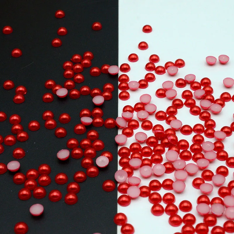 Полукруглые жемчужные бусины из абс пластика 25 г 5 мм|Бусины для одежды| |