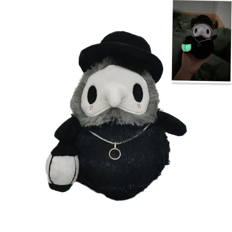 

New 20cm cartoon animal Plague Doctor Beak stuffed Plush toy Halloween Beak Doctor Party prom Props Luminous plush toys gifts