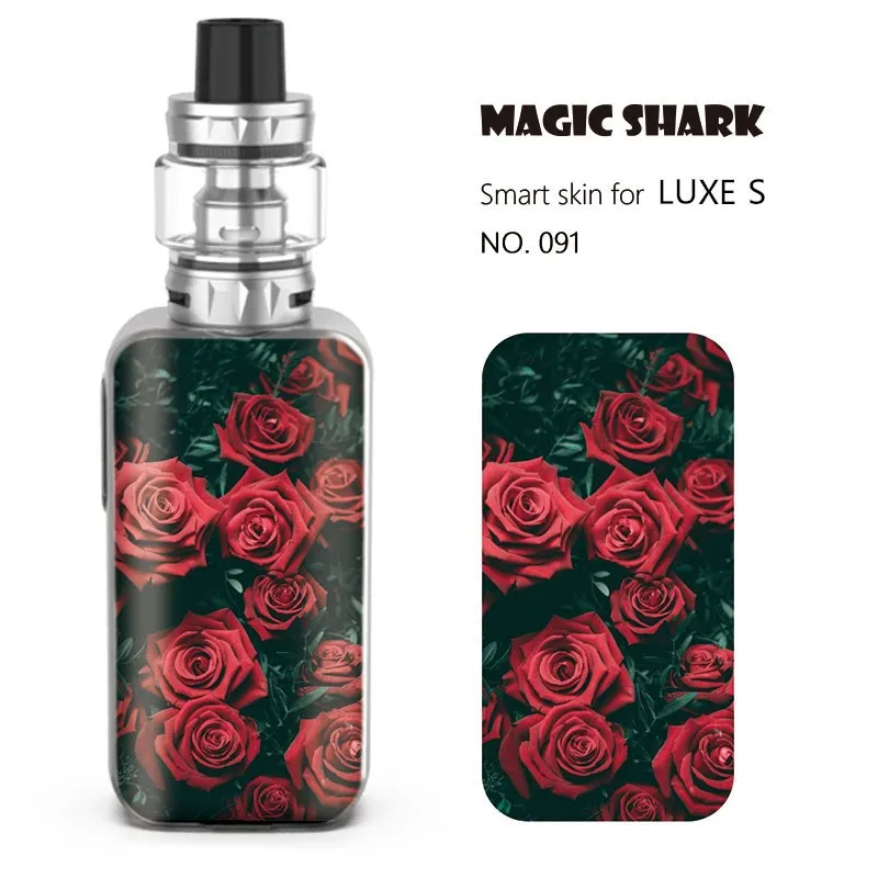 Magic Shark Crystal Skull Leaf Wood Print Snake Flower Stereo Skin Cover Case Sticker Tape for Vaporesso Luxe S | Мобильные телефоны