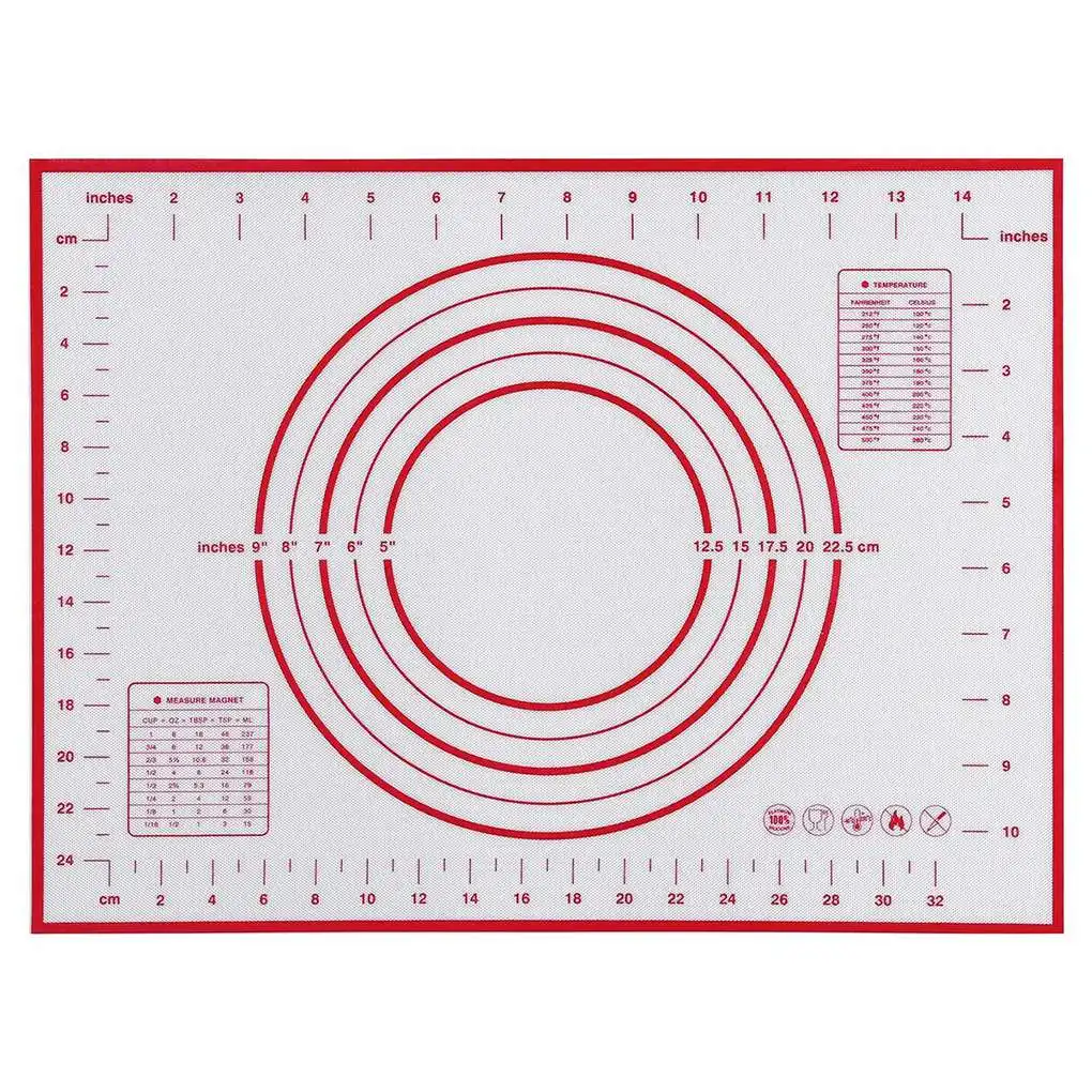 

dough tray baking kneading mat non stick baking pad dough rolling mat silicone dough mat Scale Baking Tray Kitchen DIY Supplies