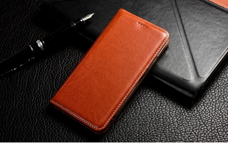 Роскошный чехол из натуральной кожи для sony Xperia X XA XA1 Z6 XA2 XA3 10 Plus ультра Ретро Crazy Horse откидная крышка кожаный чехол s