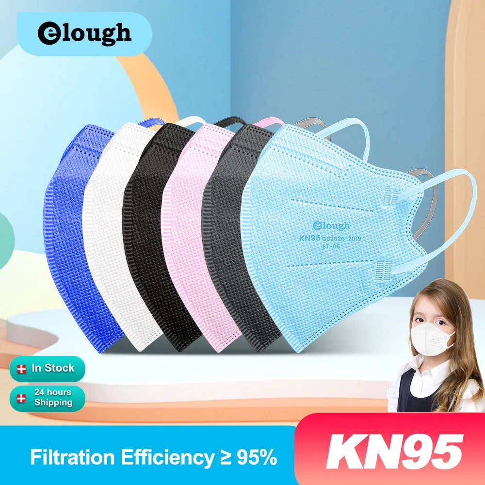 

Elough KN95 Mascarillas FFP2 Niños Infantil 6-9 Years Old Approved Children FPP2 Masks FFP 2 4 Layers FFP2Mask Kids