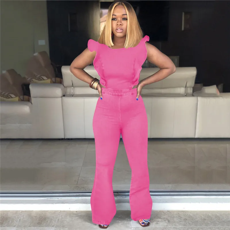 Женский комбинезон синий розовый зеленый с открытой спиной| |