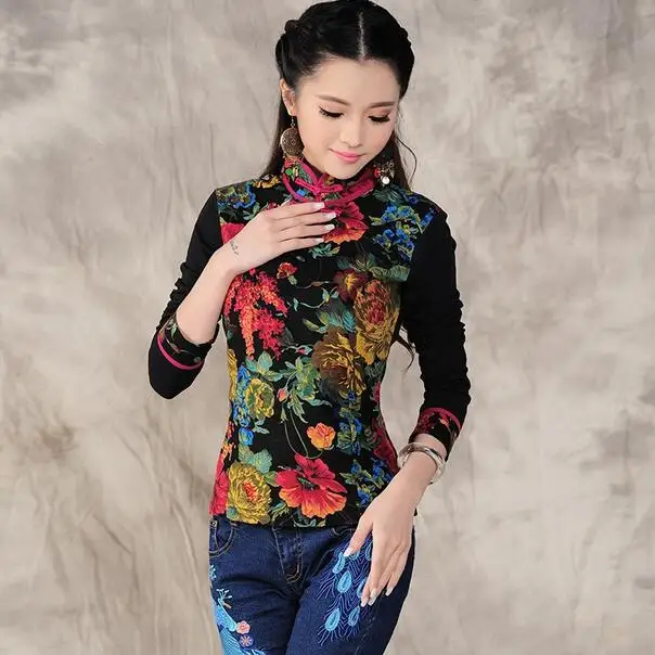 Spring Autumn Women T Shirt Elegant 4XL Plus Size Vintage Brand T-Shirt Blusa Feminina Black Embroidery Tops Tee Clothing DC315 | Женская