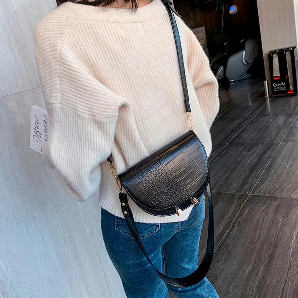 

Women Shoulder Messenger Bag 2020 New Fashion Satchel Casual Wild Simple Wild Fashion Casual Leather Solid color Trendy H1