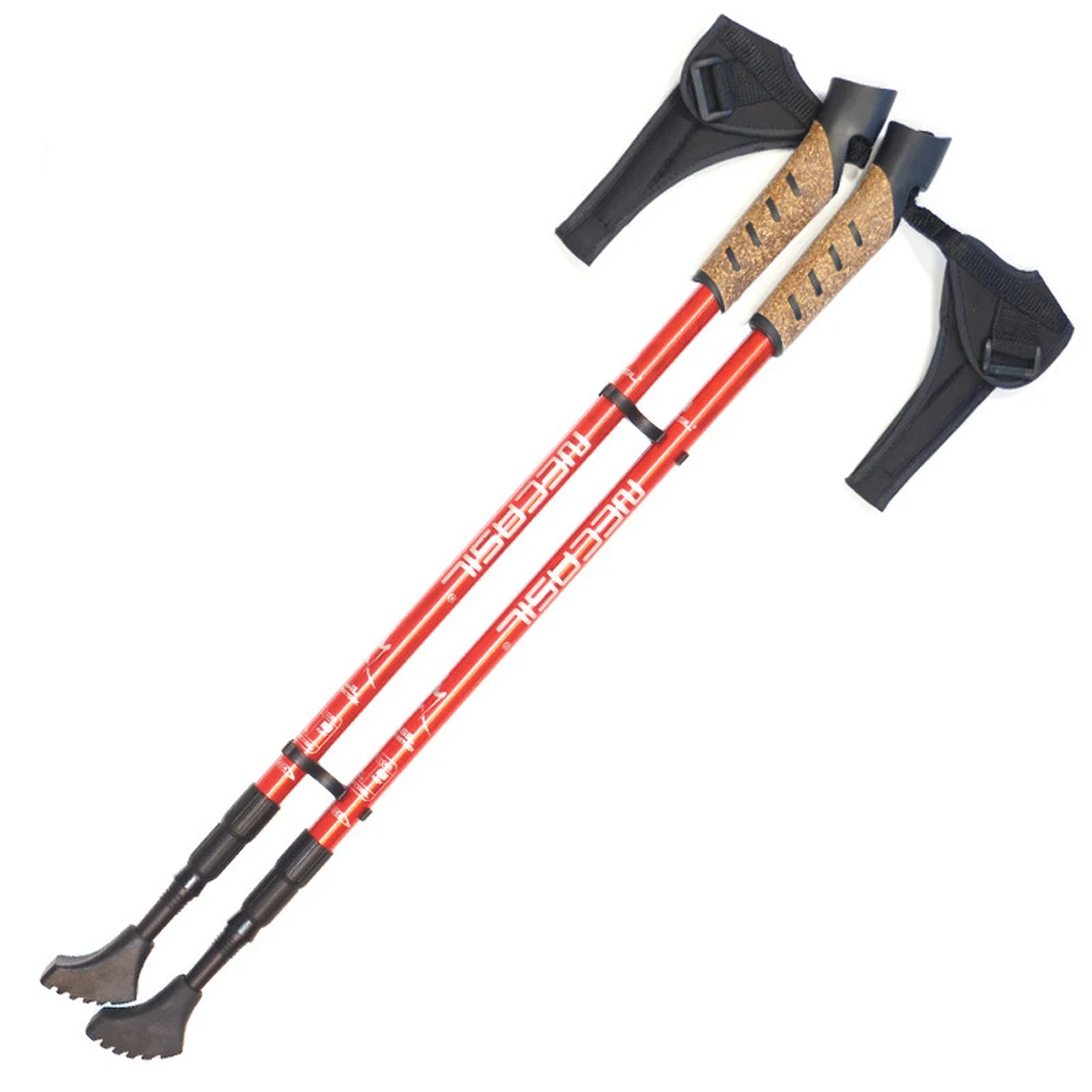 Bengalas de Caminhada Lote Nordic Acampamento Caminhadas Alumínio Ajustável Telescópica Alpenstock Trekking Pole Walking 2 Pçs - 15 2 pçs lote nordic bengalas de caminhada