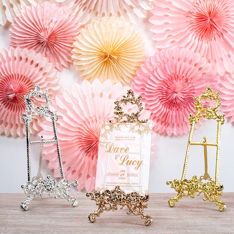 

Wedding Decoration Dessert Table Photo Frame Gold Silver