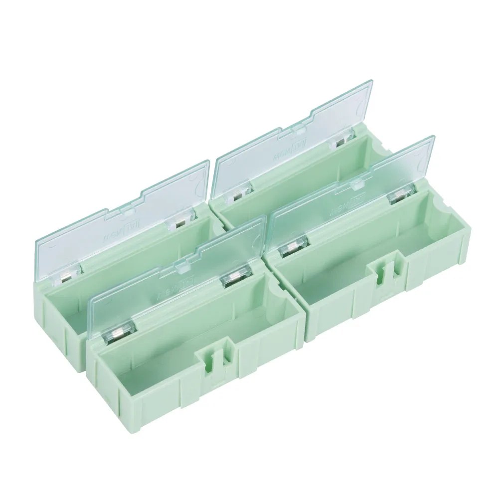 

8 X SMD SMT Electronic Case Box Kits Components Parts Storage Container Green