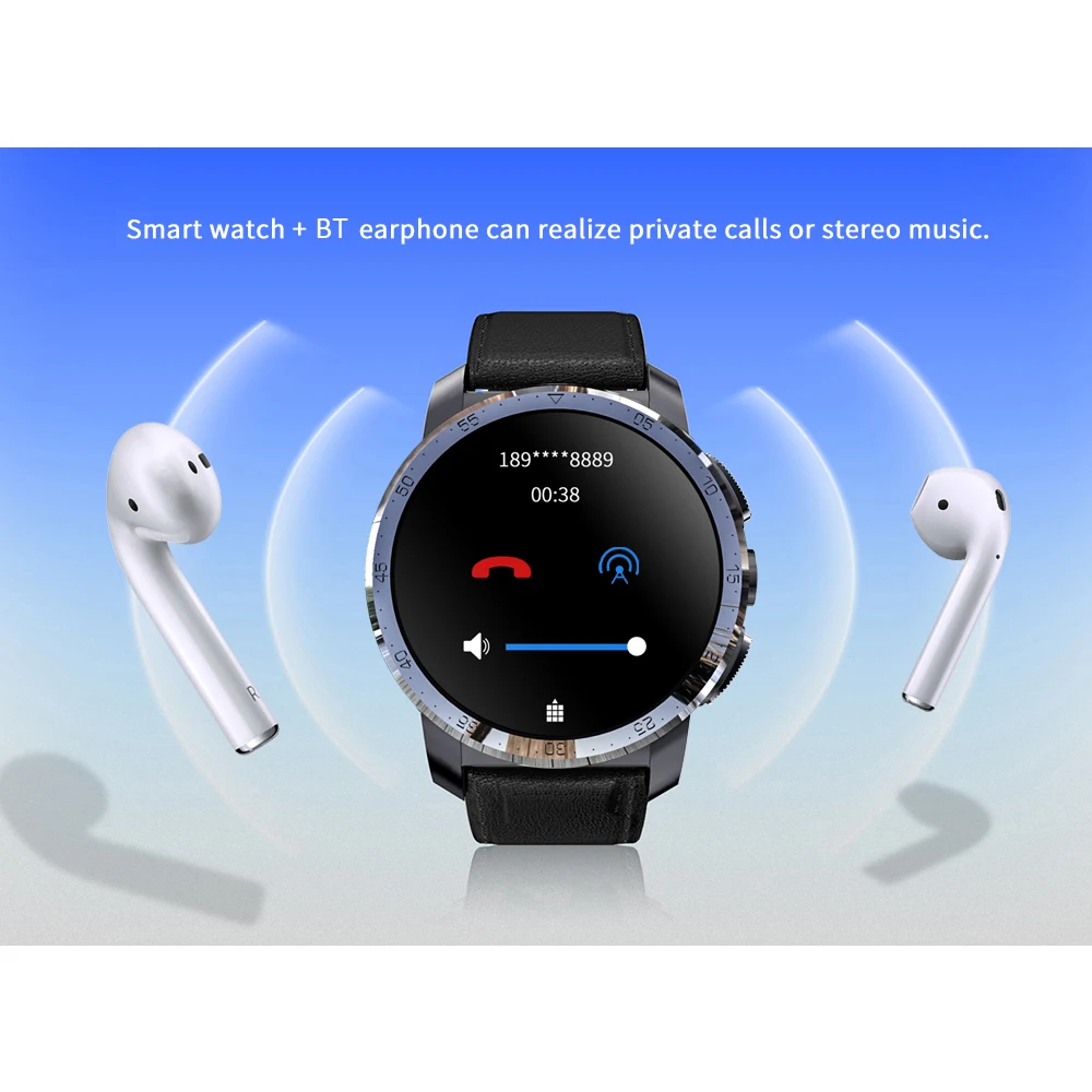 Смарт-часы KOSPET Optimus Pro 4G, 3 ГБ, 32 ГБ, gps, монитор сердечного ритма, Android 800 мАч, аккумулятор 1,39 дюйма, камера МП, WiFi, телефон, мужские часы