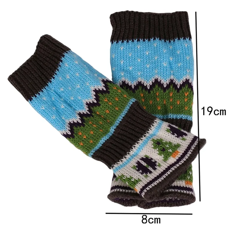 

Hot Sale Quality Knitting Gloves Warm Fingerless Gloves Hand Warmer Winter Unisex 1 Pair Christmas Soft Fingerless Gloves Guante