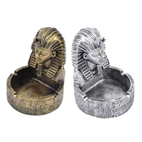 european resin egyptian pharaohs head figurines ashtray for car home decor creative vintage portable ashtray boyfriend gift