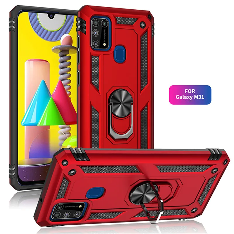 

For Samsung Galaxy M31 Case Magnet Car Ring Stand Holder Cover for Samsung Galaxy M31Prime M31 Prime M21S F41 Coque Capa fundas