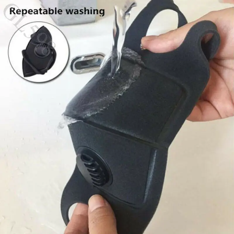 Новая противотуманная моющаяся многоразовая маска для лица PM2.5 с клапаном против