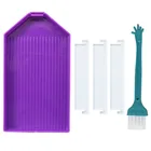 Лоток для алмазной вышивки, большая емкость, квадратная форма, инструмент для вышивки, аксессуары для рукоделия сделай сам