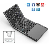 mini fold touch gaming keyboard wireless bluetooth compatible keyboard with touchpad for laptop tablet pc ipad android ios