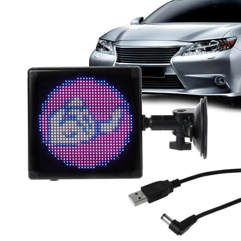 

Full-color Car Led Display Screen Visibility Glow Wireless WiFi APP Remote Control for Car Accessories
