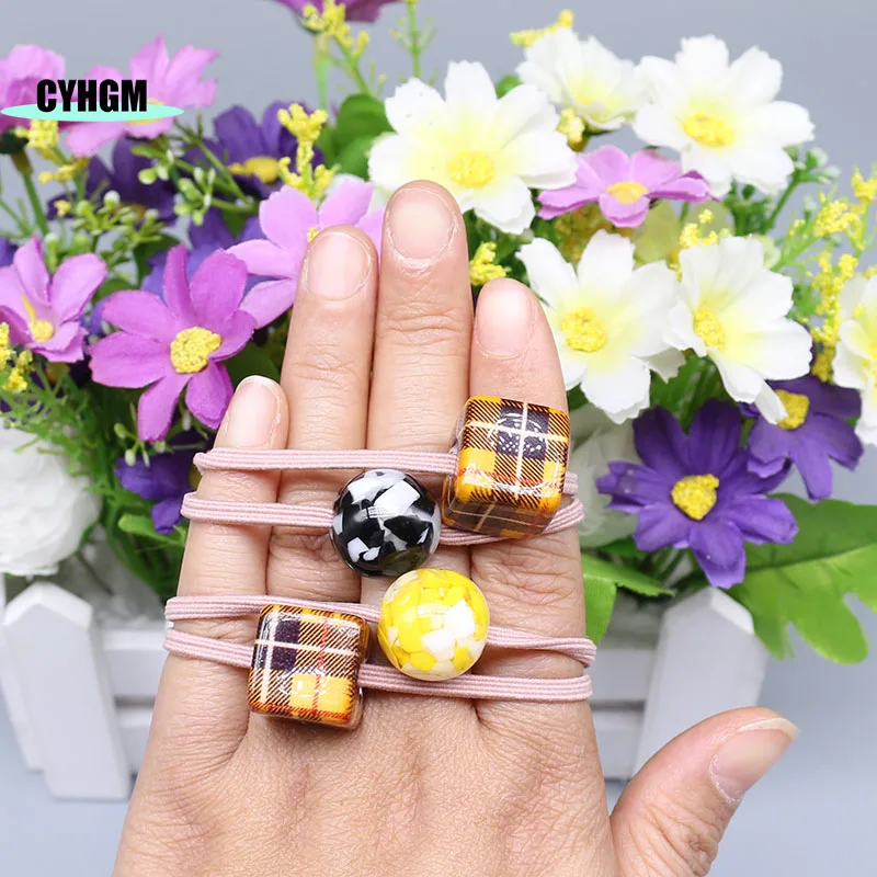 Новая мода в Корейском стиле с эластичной резинки для волос Янтарный резинка