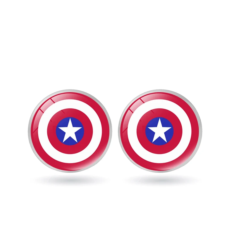 Супергерой серьги гвоздики Мстители Капитан Марвел флэш Бэтмен Человек паук