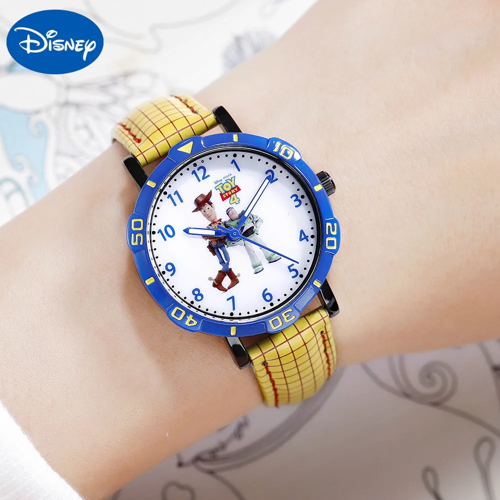 

Оригинальные детские часы Disney, кварцевые часы для мальчиков, студенческие часы с героями мультфильмов, аниме, Микки, детские часы