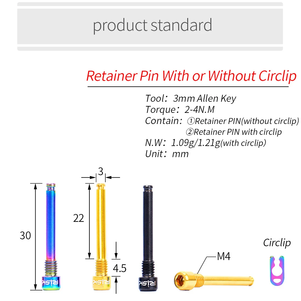 Стопорные болты для дискового тормоза велосипеда M4 крепёжные штифты из