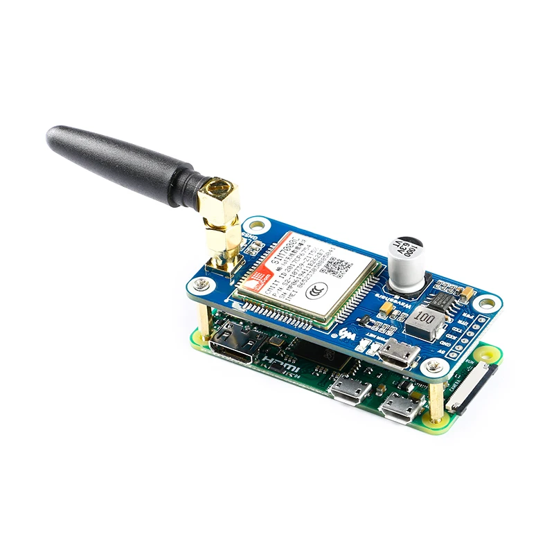 Шляпа Waveshare NB-IoT/eMTC/EDGE/GPRS/GNSS для RPi Zero/Zero W/Zero WH/2B/3B/3B + на основе SIM7000E поддерживает TCP UDP