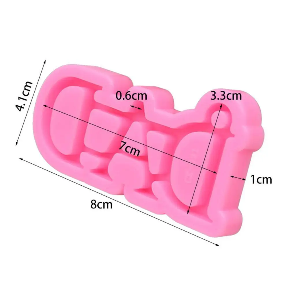 

DIY Shiny Glossy Mom / Dad / Keychain Mold UV Resin Craft Making For DIY Silicone Necklace Jewelry Mold D8W6