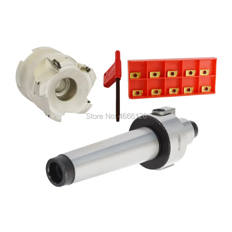 

MT2 FMB22 /MT3 FMB22 M12/ MT4 FMB22 M16+ 400R 50 22 Face End Mill Cutter + 10pcs APMT1604 Carbide Inserts For CNC center